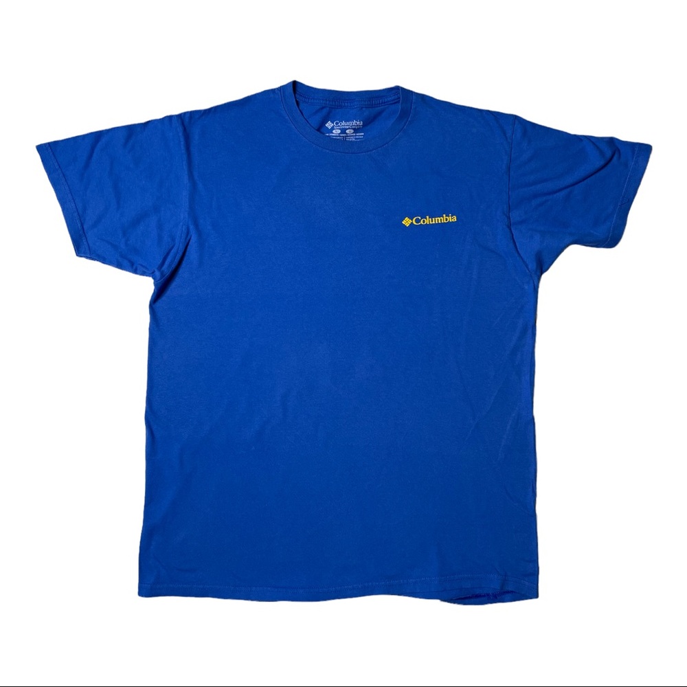 Columbia T-Shirt Crew Neck Short Sleeve Men’s Size Large Blue